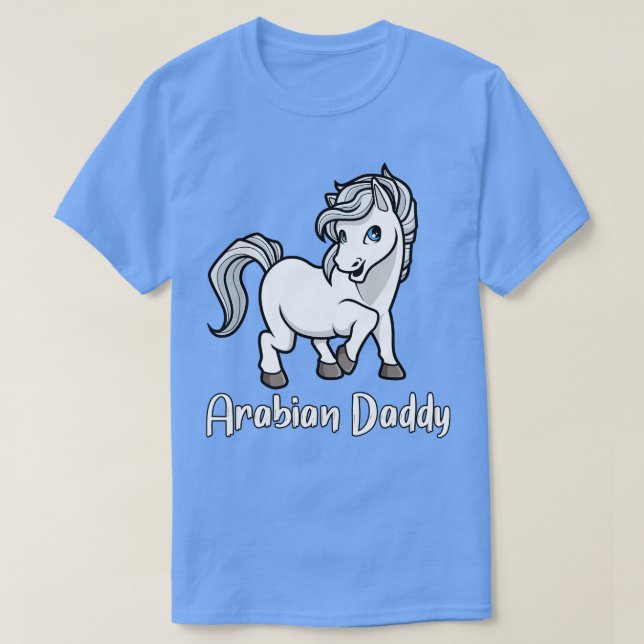 Arabisk pappafullblod för hästälskare t shirt (Design framsida)