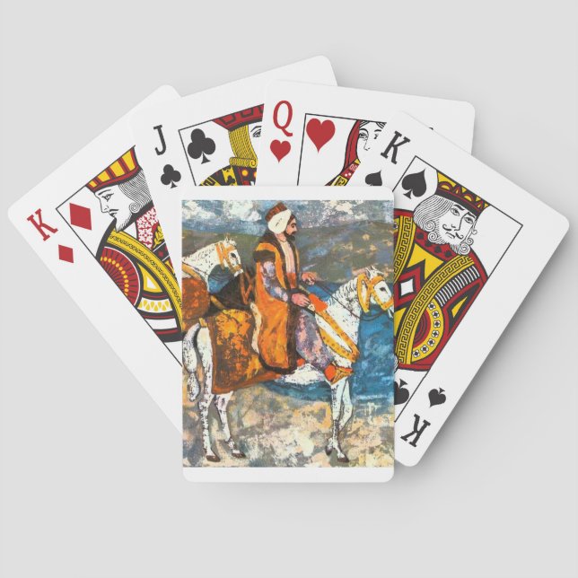 Arabisk ryttare casinokort (Baksidan)