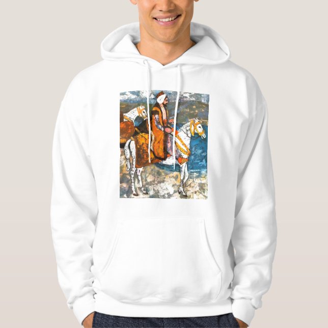 Arabisk ryttare sweatshirt med luva (Framsida)