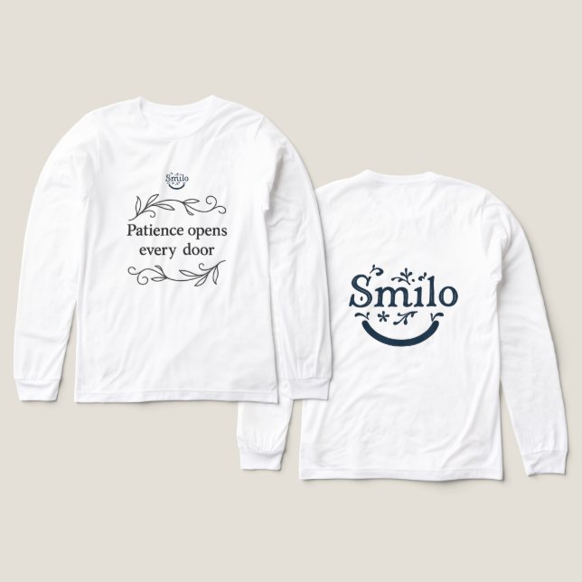 Arabisk visdom av Smilo Women's Långärmad shirt T (Design framsida och baksida)