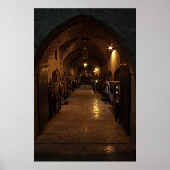 Arabiska Aleppo Handcraft Bazaar - Syrien Mellan ö Poster (Framsidan)