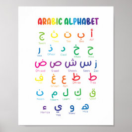 Arabiska alfabet, arabiska Brev, homeskool Poster