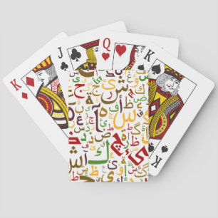 Arabiska alfabet Mönster Modern Islamic Calligraph Casinokort
