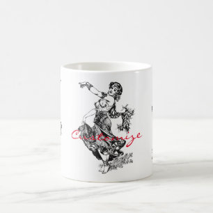 Arabiska Belly Dancer Vintage Art. Thunder_Cove Kaffemugg