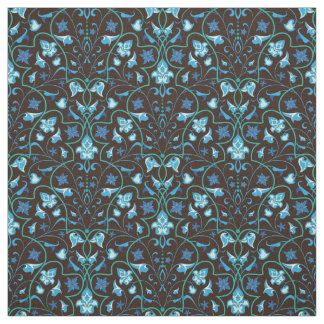 Arabiska blå mönster tyg