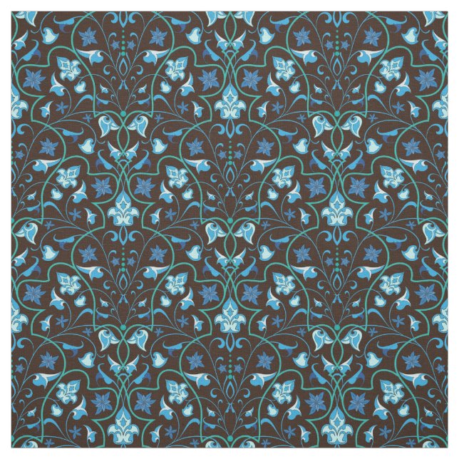 Arabiska blå mönster tyg (Provkarta)