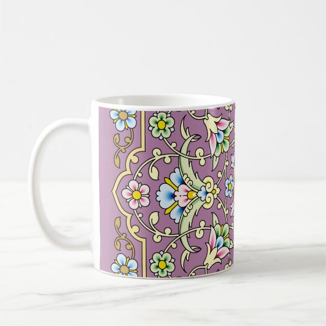 Arabiska Blommigten Ram. Traditionell islamisk des Kaffemugg (Vänster)