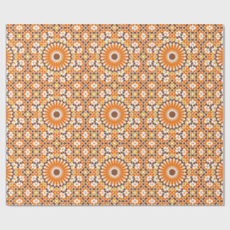 Arabiska Boho Circles Geometric Moroccan-Orangen Presentpapper
