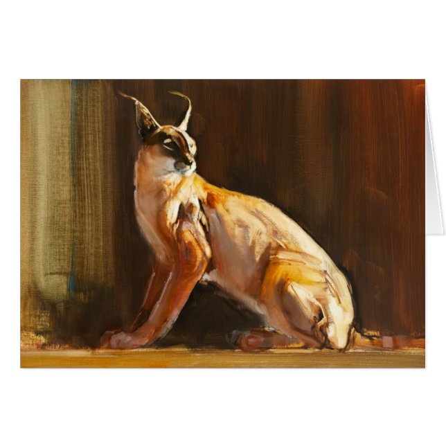 Arabiska Caracal 2010 Hälsningskort (Framsidan Horizontal)