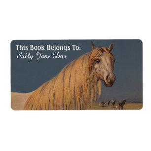 Arabiska Desert Dream Horse Bookplåtetiketter Fraktsedel
