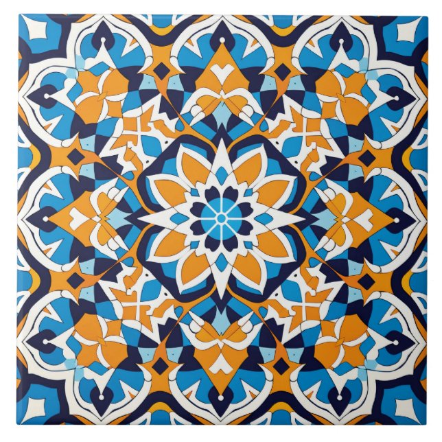 Arabiska designformaterade teman kakelplatta (Framsidan)
