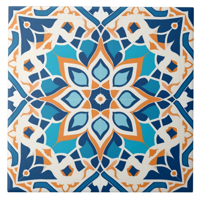 Arabiska designformaterade teman kakelplatta (Framsidan)