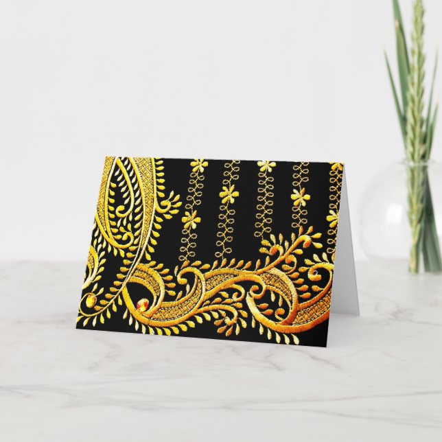 Arabiska Embroidery Inbjudan (Framsida)