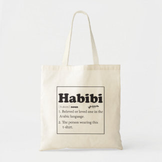 Arabiska för Habibi ordbokdefinition Tygkasse