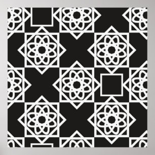 Arabiska geometriska mönster. Konstdekoration. Isl Poster