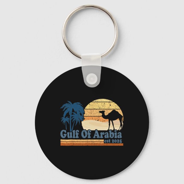 Arabiska Golfen Est 2025 Trump Arabiska Golfen Rol Nyckelring (Framsida)