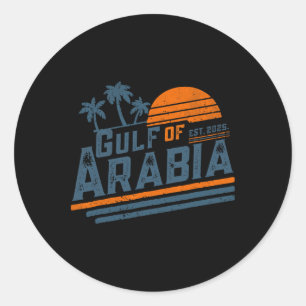 Arabiska Golfen Est 2025 Trump Arabiska Golfen Rol Runt Klistermärke