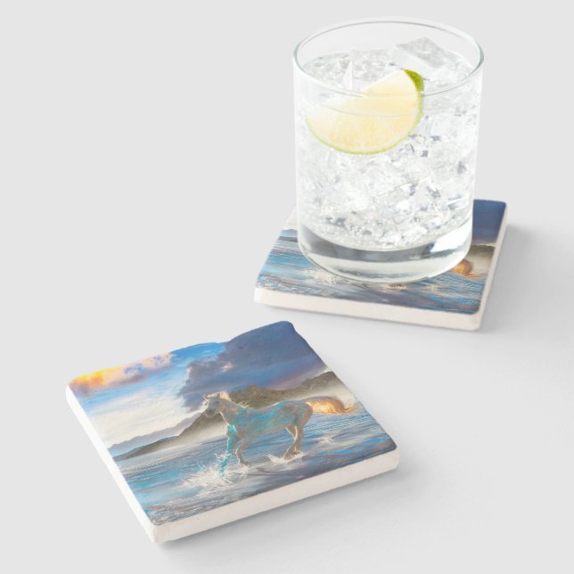 Arabiska hästar av Stellar Island #2 Stenunderlägg (Sidan)