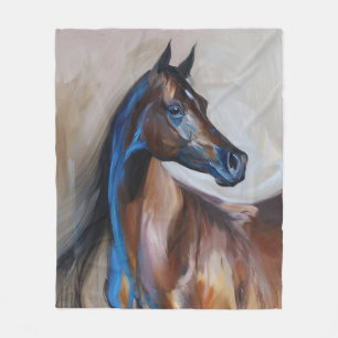 Arabiska Horse Painting Fleecefilt