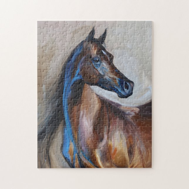 Arabiska Horse Painting Pussel (Vertikal)