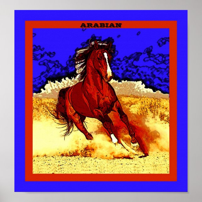 Arabiska Horse Poster (Framsidan)