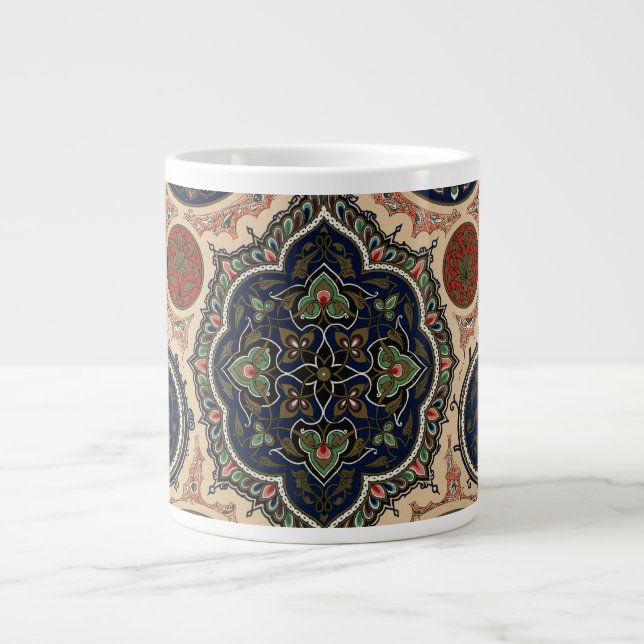 Arabiska intricate Retro Mönster Jumbo Mugg (Framsidan)