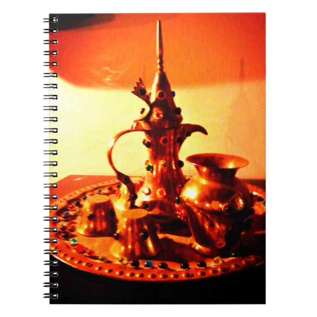 Arabiska kaffeuppsättningar anteckningsbok (Framsidan)