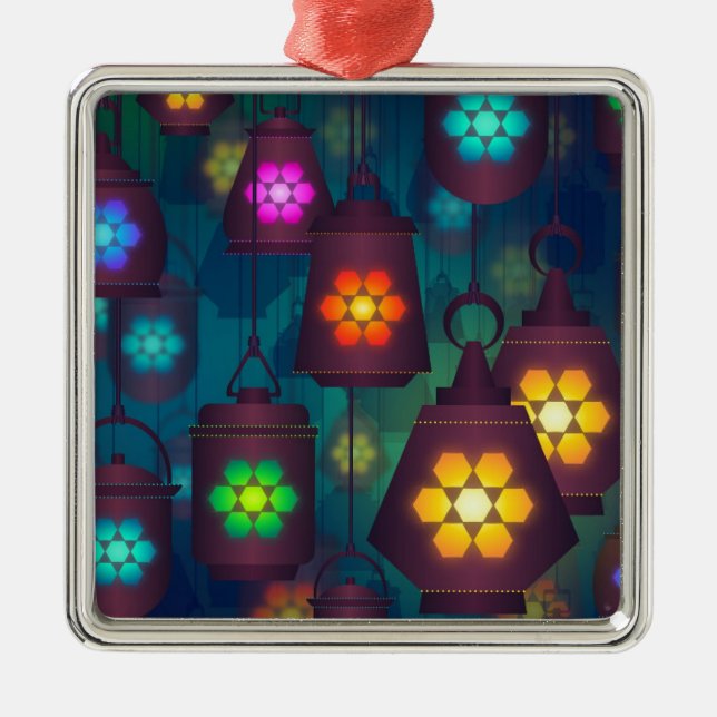 Arabiska Lanternor Mitten Östra design Julgransprydnad Metall (Framsidan)
