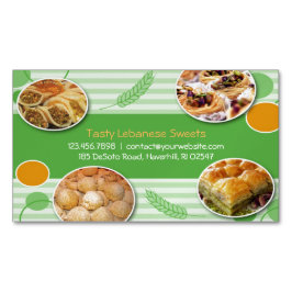 Arabiska libanesiska Pastries Magnetiska Visitkort
