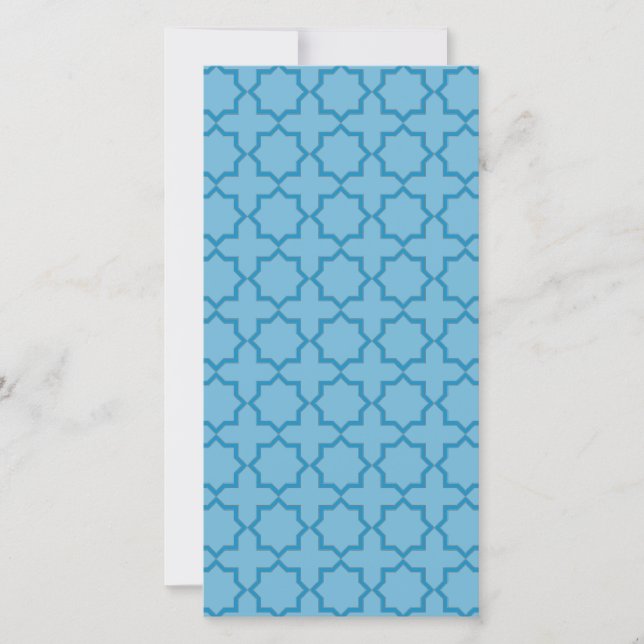 Arabiska marockanska lattice i Denim Blue (Framsida)