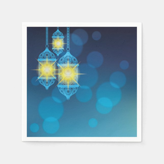 Arabiska marockanska lyktor party pappersservett (Framsidan)