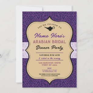 Arabiska Möhippan Natt Middag Party Moroccan Inbjudningar