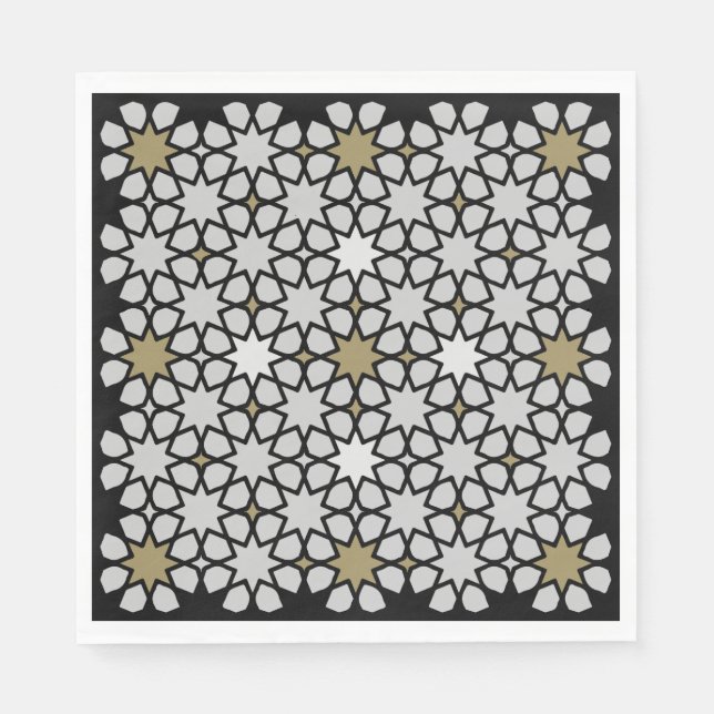 Arabiska Mönster-utskrift för Fabric Home Pappersservett (Framsidan)