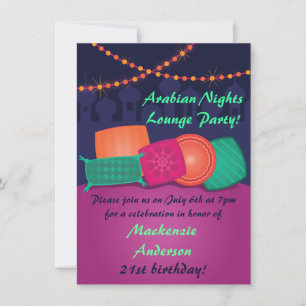 Arabiska Natt Lounge Party-inbjudan Inbjudningar