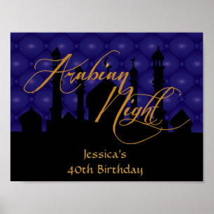 Arabiska natten, 40:e födelsedagen Party Poster