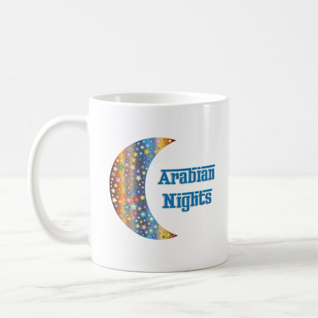 Arabiska nattskärmsdesign för Måne Kaffemugg (Vänster)