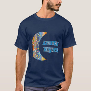 Arabiska nattskärmsdesign för Måne T Shirt