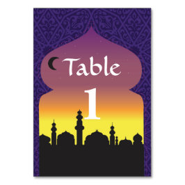 Arabiska Nights Mönster Bordsnummer Bröllop
