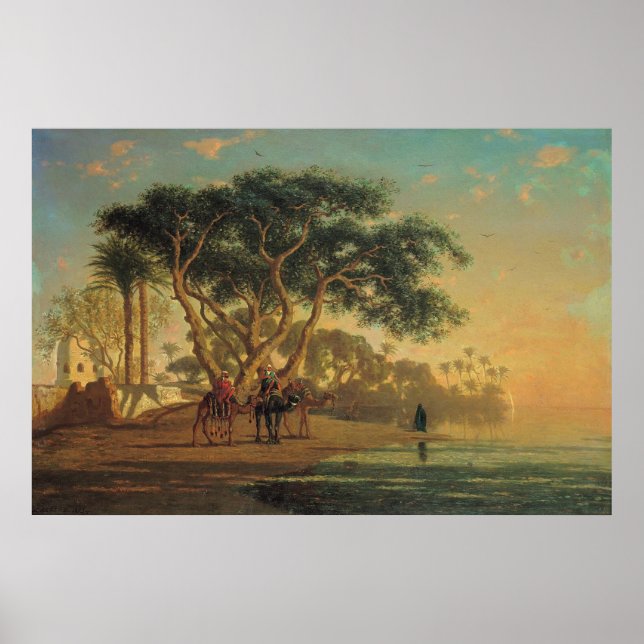 Arabiska Oasis, 1853 Poster (Framsidan)