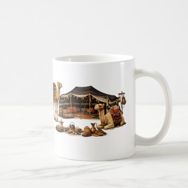 Arabiska öknen، Beduin tält، Öken camping، Kamel Kaffemugg (Höger)