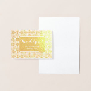 Arabiska Personligen Real Gold Foil Tack Folierat Kort