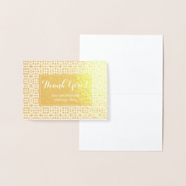 Arabiska Personligen Real Gold Foil Tack Folierat Kort (Display)