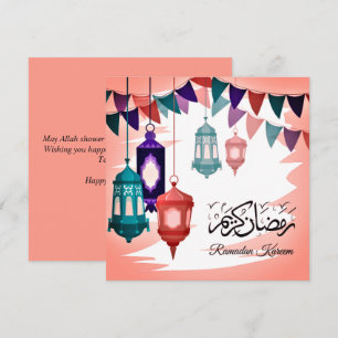 Arabiska Ramadan Kareem Islamic lantern Julkort