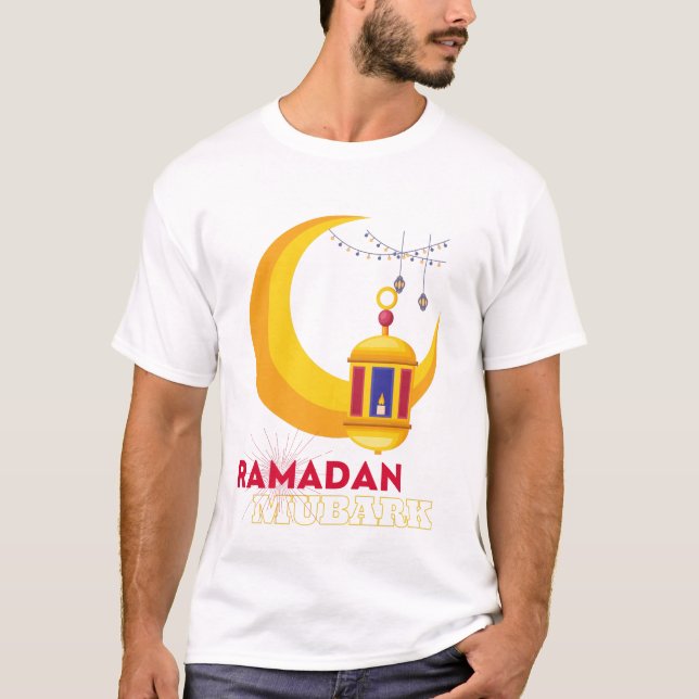 Arabiska Ramadan Kareem-Ramadan Mubark 2021 tee|| T Shirt (Framsida)