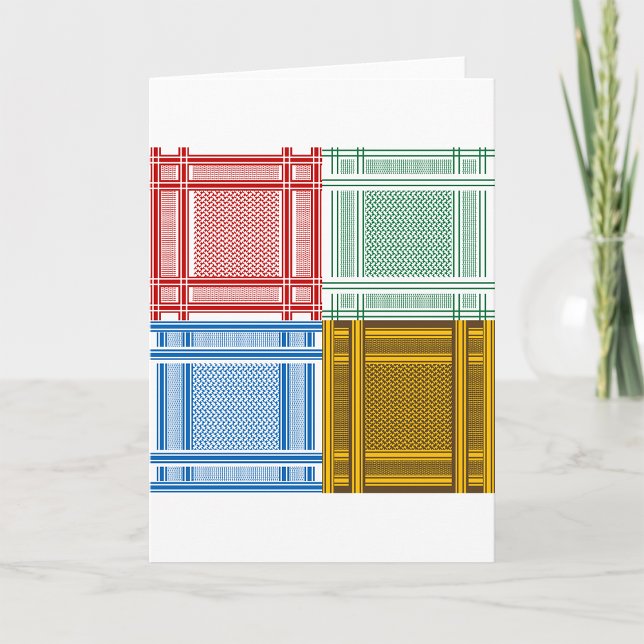 Arabiska Shemagh Scarves Greeting Cards Kort (Skapare uppladdad)