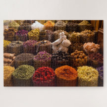 Arabiska Spice Market Stall Jigszle Puzzle 1014 pc