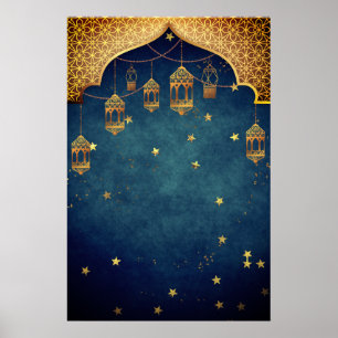Arabiska stil med marockanska lyktor poster