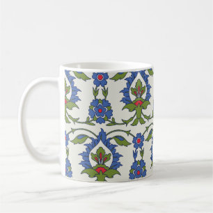 Arabiska traditioner: Iznik Tile Sömlös. Kaffemugg