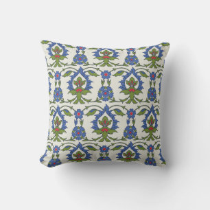 Arabiska traditioner: Iznik Tile Sömlös. Kudde