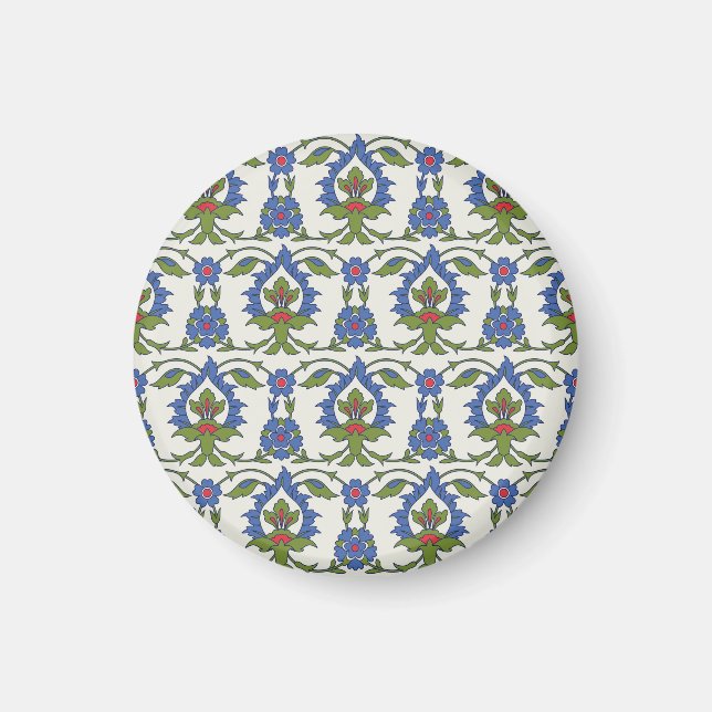 Arabiska traditioner: Iznik Tile Sömlös. Magnet (Framsidan)